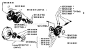 Page J Diagram and Parts List for 2100 1984-04 Husqvarna Chainsaw