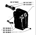 Page H Diagram and Parts List for 2100 1984-04 Husqvarna Chainsaw