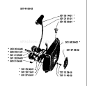 Page M Diagram and Parts List for 2100 1985-08 Husqvarna Chainsaw