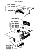 Page O Diagram and Parts List for 2100 1985-08 Husqvarna Chainsaw
