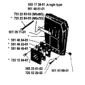 Page H Diagram and Parts List for 2100 1985-08 Husqvarna Chainsaw