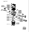 Page B Diagram and Parts List for 2100CD 2100 CD 1979-12 Husqvarna Chainsaw