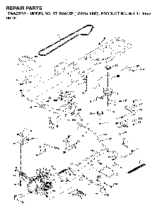 Drive Diagram and Parts List for YTH1848XP (HAU18H48D, 954170057)(2003-01) Husqvarna Lawn Tractor