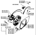 Page H Diagram and Parts List for 2101 1988-03 Husqvarna Chainsaw
