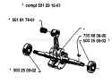 Page E Diagram and Parts List for 2101 1989-02 Husqvarna Chainsaw