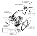 Page H Diagram and Parts List for 2101 1990-06 Husqvarna Chainsaw