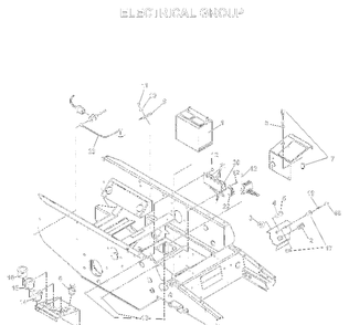Electrical Diagram and Parts List for BZE7234D (033600000 & HIGHER)(2004-01) Husqvarna Lawn Tractor