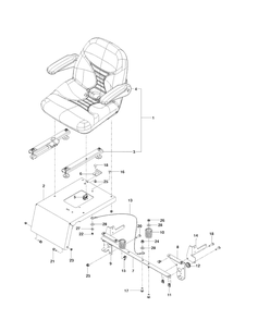 Seat Diagram and Parts List for MZ5424S (967003903)(2013-07) Husqvarna Lawn Mower