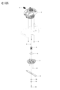 Engine Diagram and Parts List for LC48V (96697530200)(2011-01) Husqvarna Lawn Mower