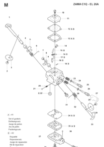 Carburetor Diagram and Parts List for 325HS75 (X-SERIES)(20081800001-Current) Husqvarna Hedge Trimmer