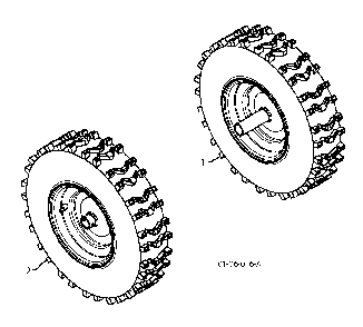 Wheels And Tires Diagram and Parts List for 11527SB96193006400 2010-06 Husqvarna Snow Blower