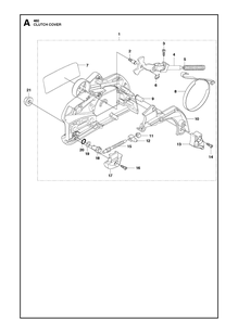 Clutch Cover Diagram and Parts List for 461 2013-01 Husqvarna Chainsaw