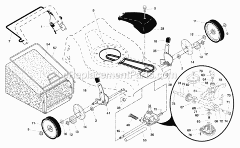 Part Location Diagram of 583249901 Husqvarna Gear Case Assembly, Complete