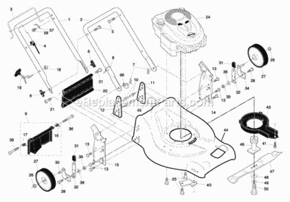 Part Location Diagram of 583182201 Poulan Shoulder Bolt