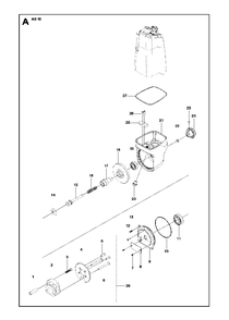 Gear Box Diagram and Parts List for AD10 2011-06 Husqvarna Miscellaneous