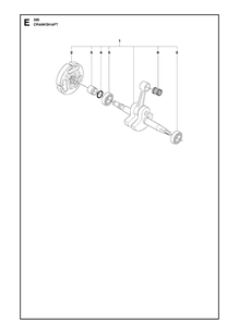 Crankshaft Diagram and Parts List for 365 20101800001-Current Husqvarna Chainsaw