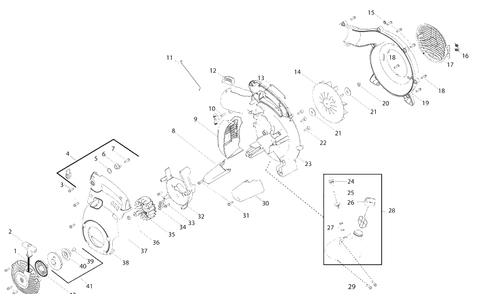 Repair Parts (A) Diagram and Parts List for 125B 2007-05 Husqvarna Leaf Blower / Vacuum