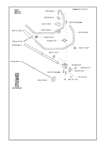 Controls Diagram and Parts List for 322R 2000-10 Husqvarna Brush Cutter