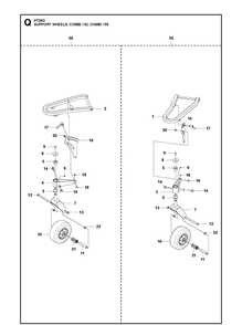 Wheels And Tires 3 Diagram and Parts List for PT26D  Husqvarna Lawn Mower