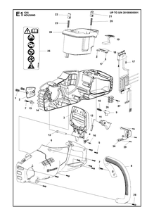 Housing 2 Diagram and Parts List for 120I (967098201)(2018-06) Husqvarna Chainsaw