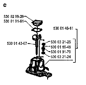 Crankshaft Diagram and Parts List for 18H 19941400001-19953200000 Husqvarna Trimmer
