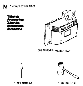 Accessories Diagram and Parts List for 42 19920900001-19941400000 Husqvarna Chainsaw