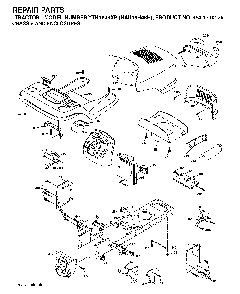 Chassis And Enclosures Diagram and Parts List for YTH1848XP (HAU18H48H, 954170226)(2004-09) Husqvarna Lawn Tractor
