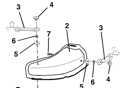 Mower Mulch Cover 48 Inch Diagram and Parts List for MP48A 2003-10 Husqvarna Lawn Tractor Accessories