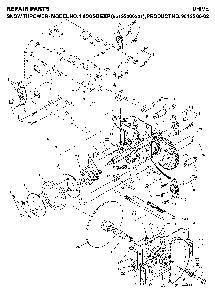 Drive Diagram and Parts List for 1130SBEXP (96195000201, 961950002)(2006-10) Husqvarna Snow Blower