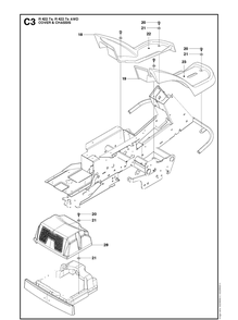 Part Location Diagram of 574886101 Husqvarna Cover