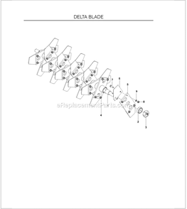 Delta Blade Diagram and Parts List for SD22  Husqvarna Lawn Tractor Accessories