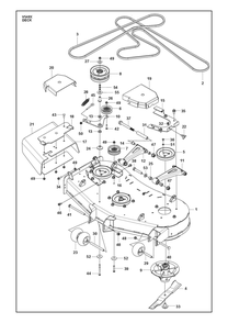 Mower Deck / Cutting Deck Diagram and Parts List for V548X  Husqvarna Lawn Tractor