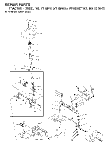 Steering Diagram and Parts List for YTH2046A (954567079)(2000-11) Husqvarna Lawn Tractor