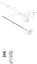 Part Location Diagram of 537076801 Husqvarna Handle