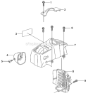 Cylinder Cover Diagram and Parts List for 223L  Husqvarna Hedge Trimmer