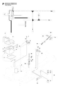 Electrical Diagram and Parts List for R13C (965094301)(2007-01) Husqvarna Lawn Tractor