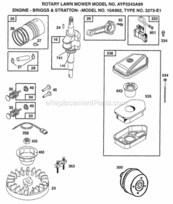Page B Diagram and Parts List for 2243A89 1998 Husqvarna Lawn Mower