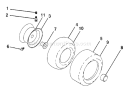 Part Location Diagram of 532138468 Husqvarna Lawn Mower Rear Tire