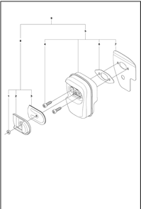 Muffler Diagram and Parts List for 120MARKII (967861901)(20181800001-Current) Husqvarna Chainsaw