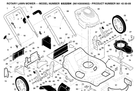 Repair Parts 2 Diagram and Parts List for 6522SH (96143000902)(2005-11) Husqvarna Lawn Mower