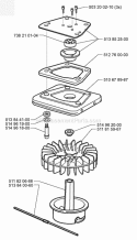 Fan Diagram and Parts List for 225BV 1996-08 Husqvarna Leaf Blower / Vacuum