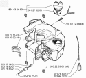 Crankcase Diagram and Parts List for 225BV 1997-02 Husqvarna Leaf Blower / Vacuum