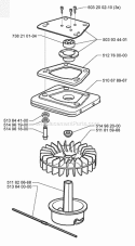 Part Location Diagram of 510678967 Husqvarna Engine Chassi