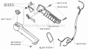 Handle  Controls Diagram and Parts List for 225B 2001-06 Husqvarna Leaf Blower / Vacuum