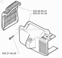 Cover Diagram and Parts List for 225B 2001-06 Husqvarna Leaf Blower / Vacuum