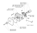 Carburetor  Air Filter Diagram and Parts List for 225RD 1997-02 Husqvarna Brush Cutter