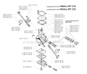 Carburetor Details Diagram and Parts List for 225RD 1997-02 Husqvarna Brush Cutter