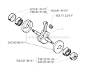 Crankshaft Diagram and Parts List for 225RD 1997-02 Husqvarna Brush Cutter