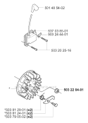 Ignition System Diagram and Parts List for 225RD 2000-10 Husqvarna Brush Cutter