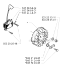 Ignition System Diagram and Parts List for 225RJ 1997-02 Husqvarna Brush Cutter